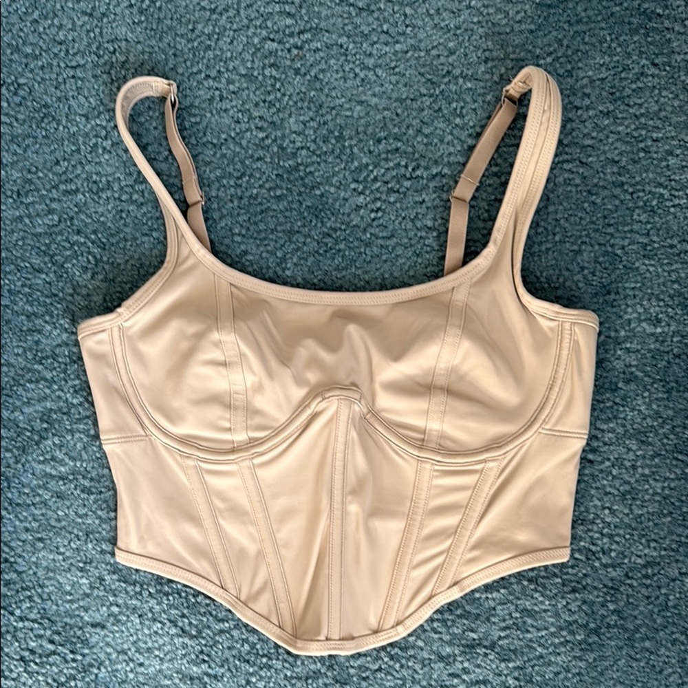 Gilly Hicks Cream Longline Underwire Bustier